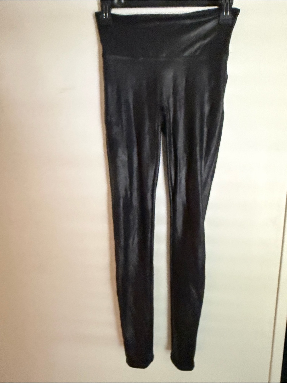 SPANX High-Waist Shiny Black Leggings